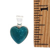 Size of small Turquoise sterling silver heart.  