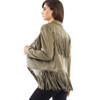 Adore Vegan Suede Fringed Jacket back view