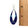 Size of Lapis and Opal inlaid sterling silver pendant. 