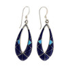 Lapis and Opal inlaid sterling silver earrings. 