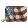 American Flag Zip Around Wallet