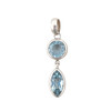 Blue Topaz sterling silver pendant. 