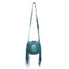 Montana West turquoise hand tooled concealed crossbody fringe purse.