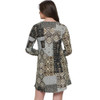 Bohemian Print Soft Knit Dress with Pockets back view