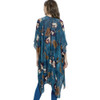 Floral Blossom Kimono Wrap Cover Up Jacket back view