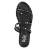 Beach Please black studded Corky's Footwear sandal top view. 