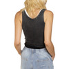 POL Clothing Black V-Neck Ribbed Tank Top back view