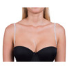 Adriana Brazilian bra straps in silver front view