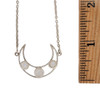 Size of Moonstone moon sterling silver necklace. 
