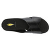 Volatile Footwear ABLETTE Black Wedge Slip-On Sandal top view
