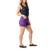 Judy Blue Tummy Control Purple Dyed Cuffed Shorts 150268 model view