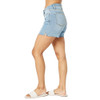 Judy Blue Mid Rise Cut Off Shorts 15251 side view