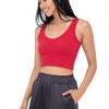 Ribbed Seamless Cropped Tank Top front view