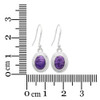 Size of oval purple Charoite sterling silver earrings. 