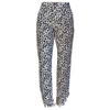 The Davenport Ethyl Animal Print Fray Pull On Jeans front view