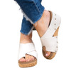 Corkys Cork Wedge Sandal - Tidbit - Ivory model view