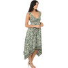 Angie Clothing Green Floral Print Midi Dress side view