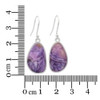 Size of abstract Charoite sterling silver earrings. 
