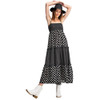 Black and White Polka Dot Maxi Dress smocked bust view