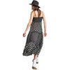 Black and White Polka Dot Maxi Dress back view