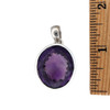 Size of Amethyst sterling silver pendant. 