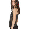 POL Clothing High Neck Tank Top with Side Lace Insets side view
