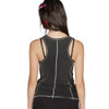 POL Clothing High Neck Tank Top with Side Lace Insets back view