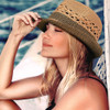 Sun 'N' Sand Paper Braid Fedora Hat model view