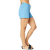 Judy Blue Mid Rise Dyed Sky Blue Frayed Hem Shorts 150267 right side view