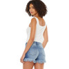 KanCan Mid Rise Fray Hem Denim Shorts back view