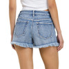 Vervet High Rise Cut Off Denim Shorts close up back view