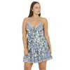 Angie Clothing Blue Floral Summer Dress