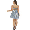 Angie Clothing Blue Floral Summer Dress back view