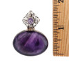 Size of Amethyst sterling silver pendant. 