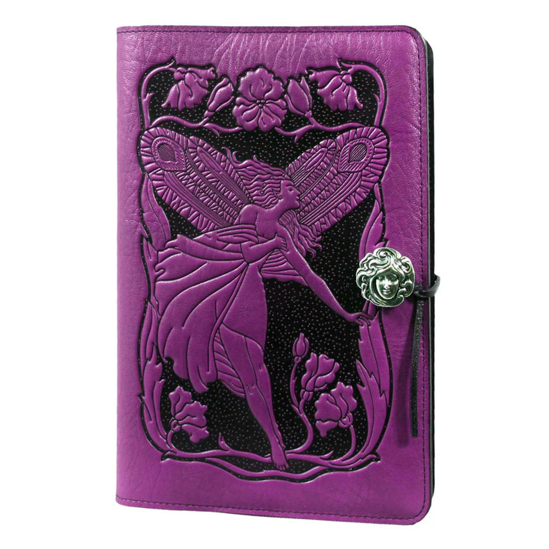 Pink orchid fairy leather journal. 