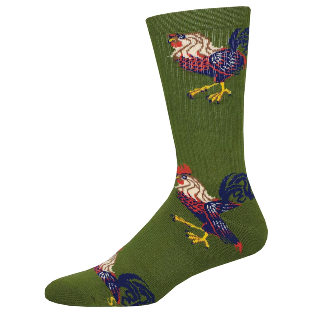 Socksmith Men's Athletic Crew Socks - Rad Rooster