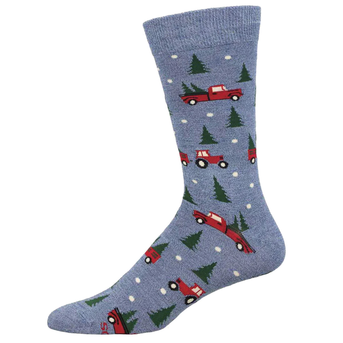 Socksmith Men's Bamboo Blend Crew Socks - Christmas Farm