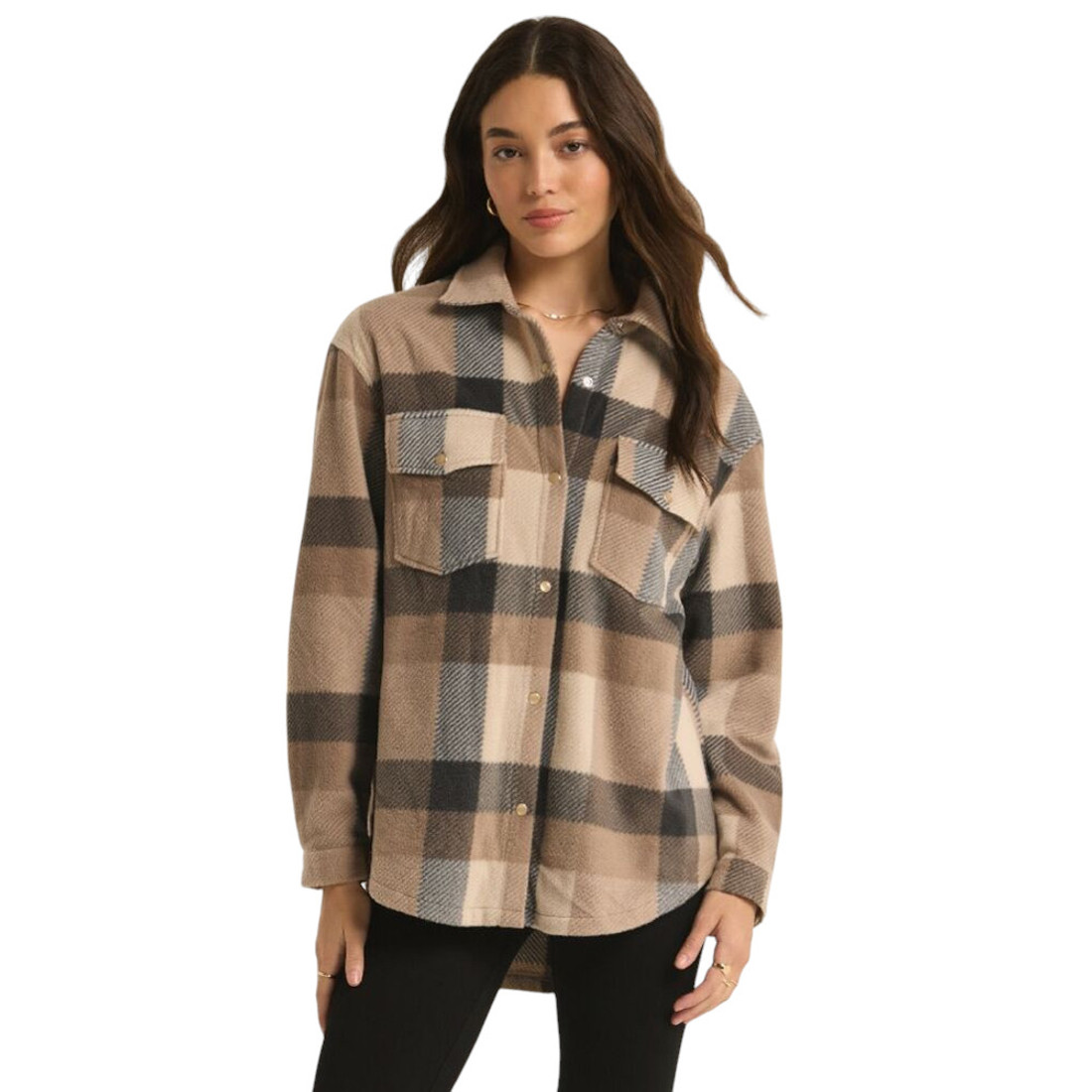 Z Supply Hiker Two Tone Fleece Jacket