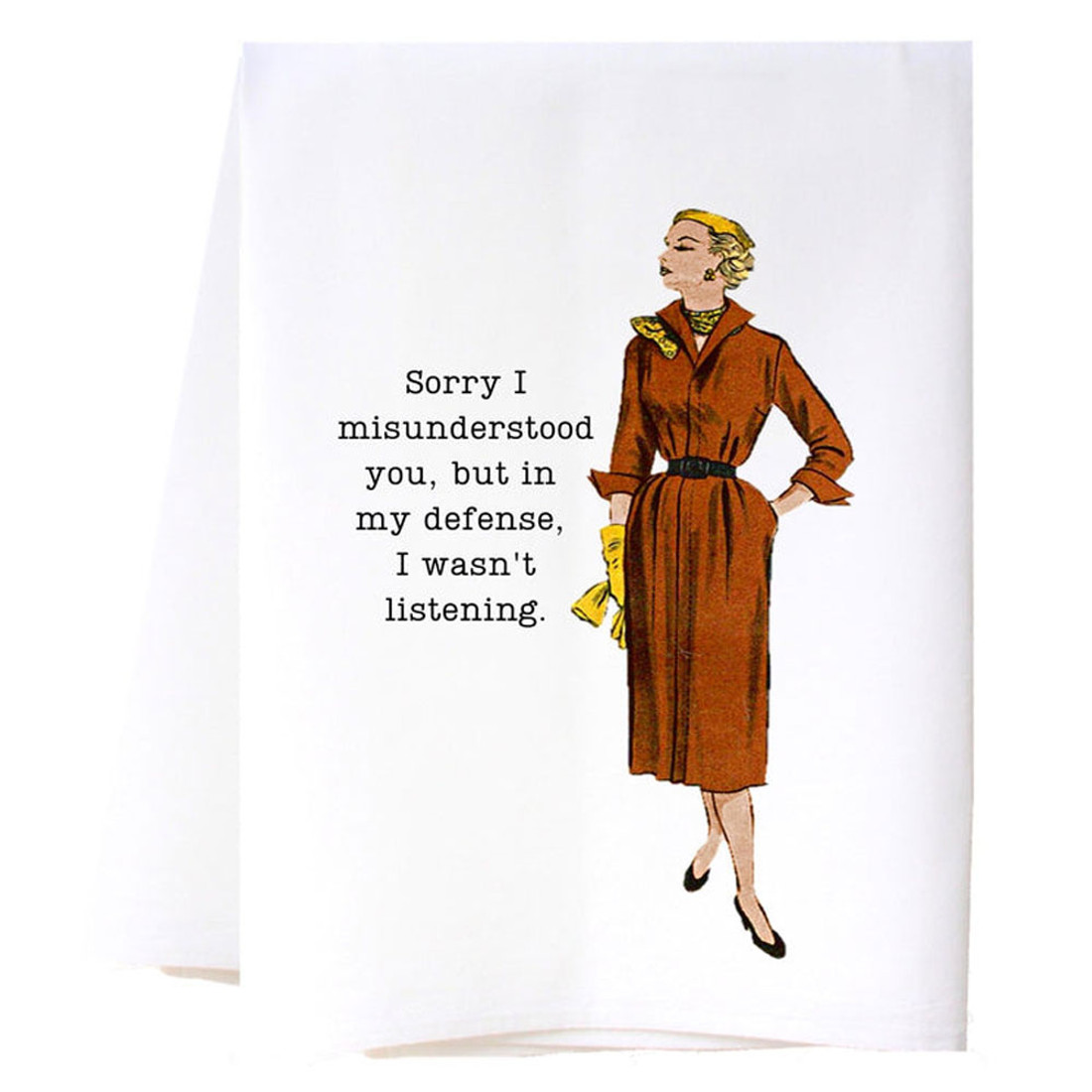 cora & pate - Flour Sack Cotton Dish Towel - Misunderstood