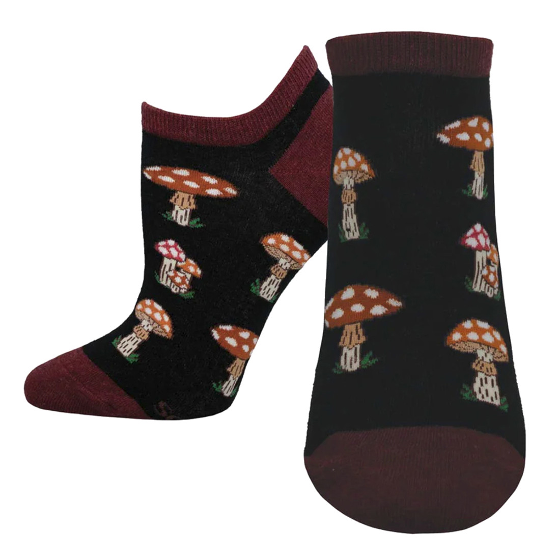 Socksmith Women's Shortie Ankle Socks - Digging The Mushroom