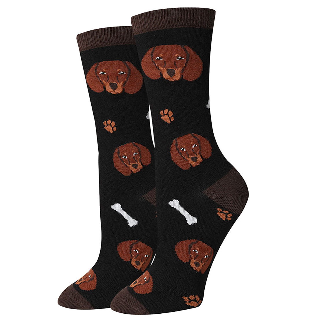Sock Harbor Dog Days Unisex Crew Socks - Dachshund