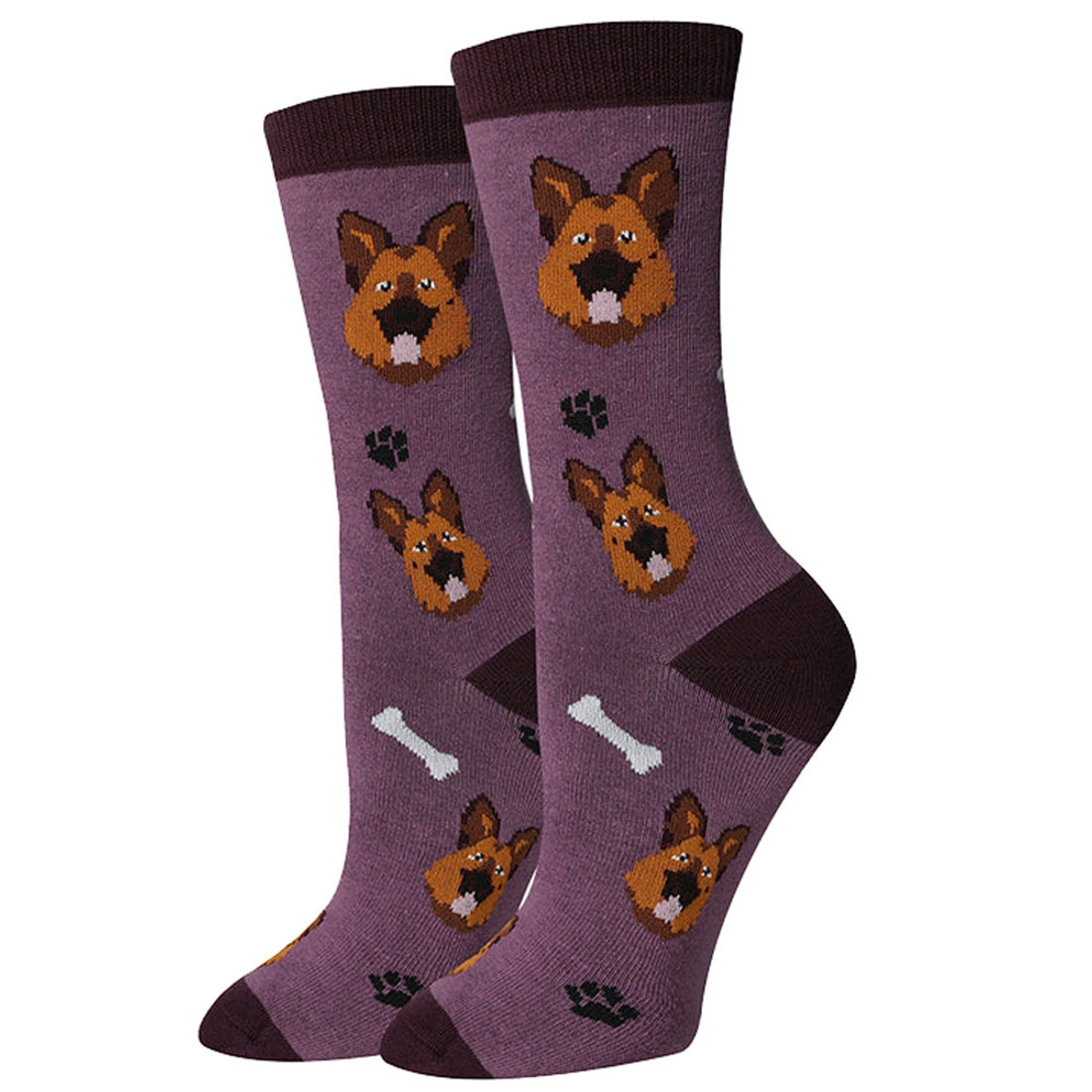 Sock Harbor Dog Days Unisex Crew Socks - German Shepherd