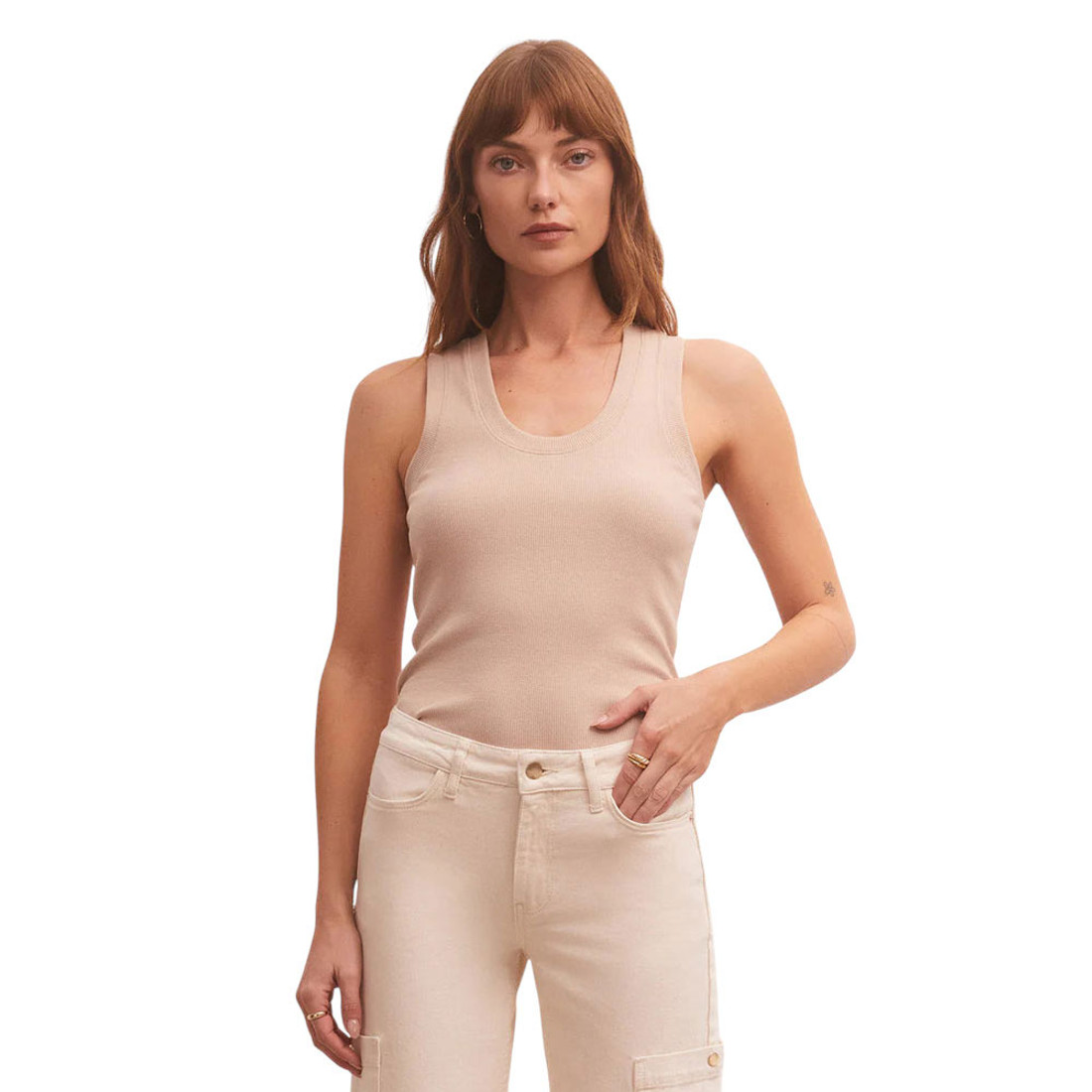 Z Supply Sirena Rib Tank Top - Birch 