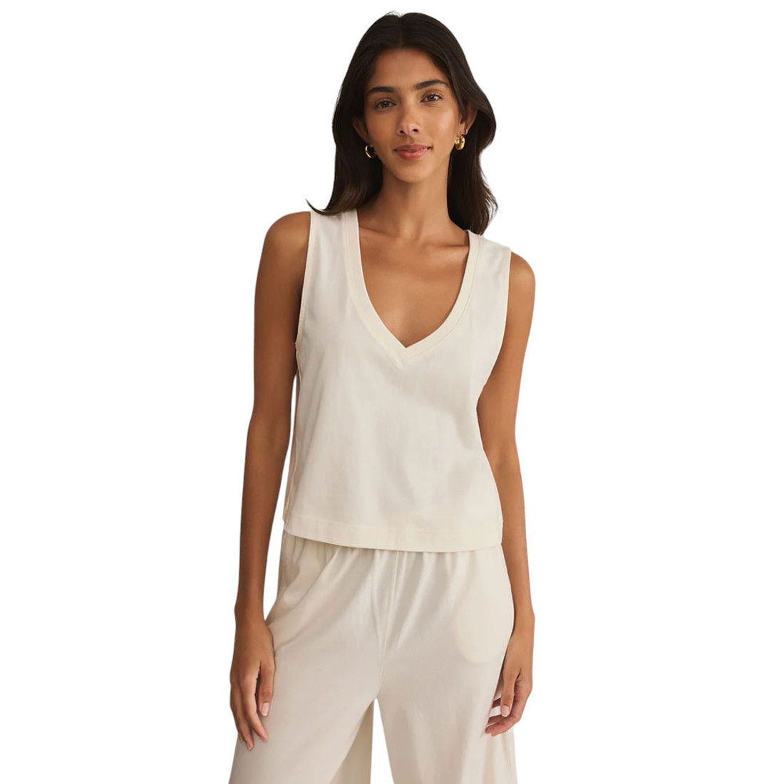 Z Supply Sloane V-Neck Top - Sea Salt 