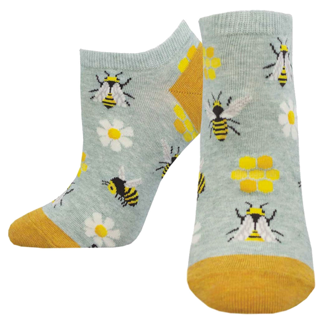 Socksmith Women's Shortie Ankle Socks - To Bee Or Not To Bee