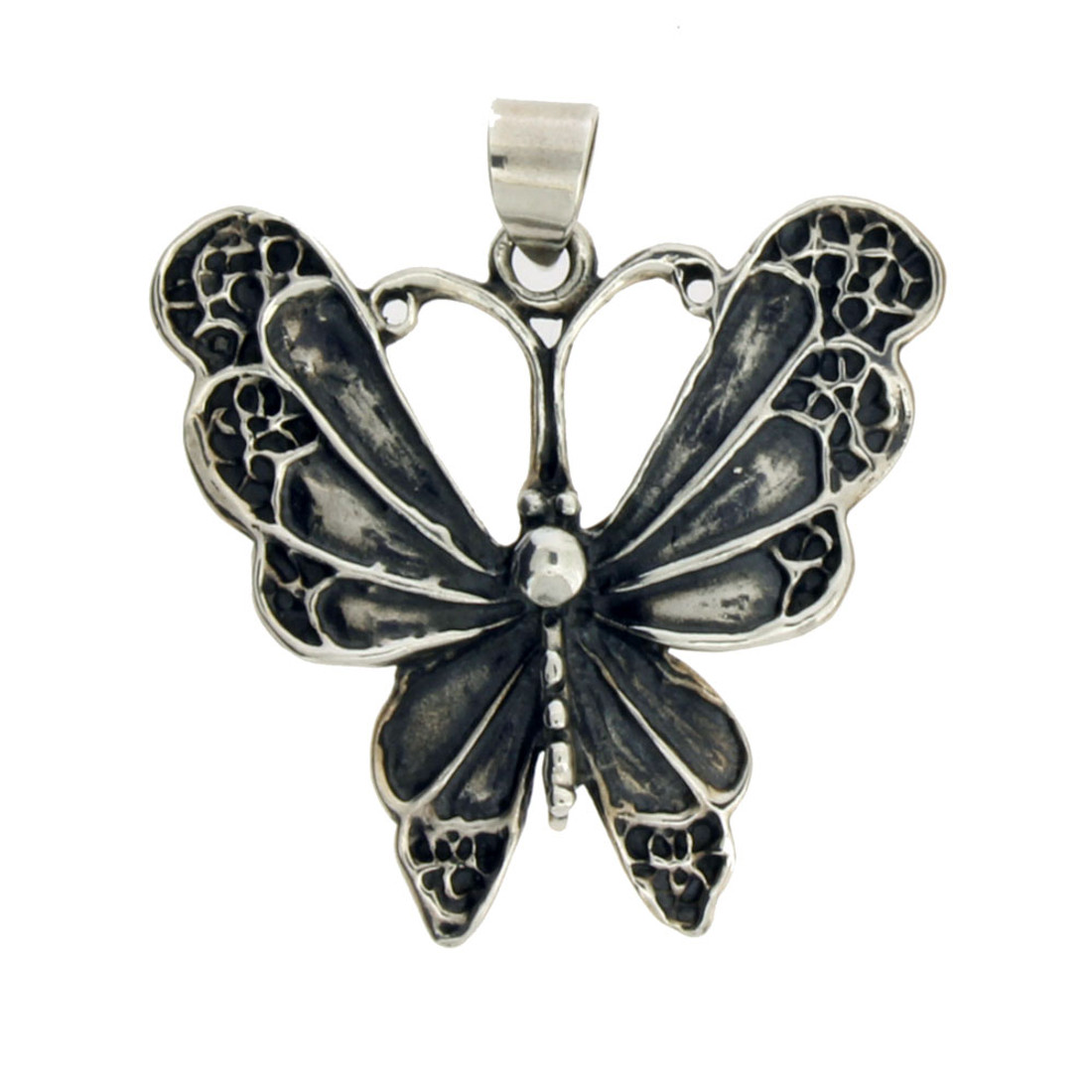 Butterfly Pendant Sterling Silver - Purple Leopard Boutique