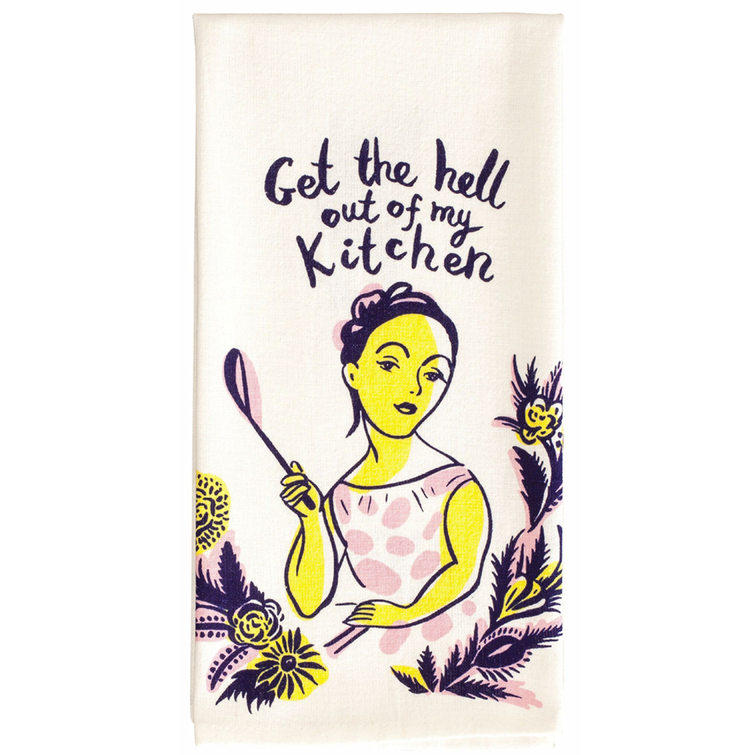 Blue Q Kitchen Dish Towel - Get The Hell Out Of My Kitchen 