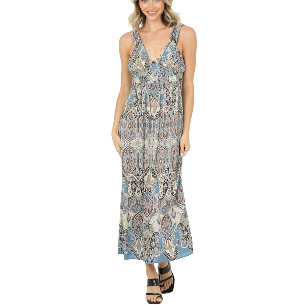 ANGIE DEEP V-NECK TIE BACK DRESS | PURPLE LEOPARD BOUTIQUE