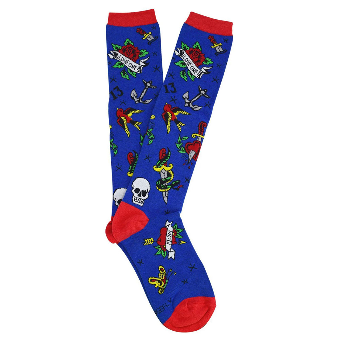 Loungefly Women's Knee High Socks - Tattoo Flash