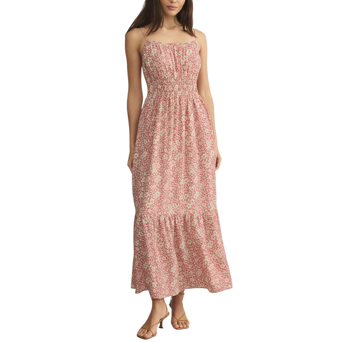 Z Supply Toluca Ynez Floral Maxi Dress - Dusty Rose 